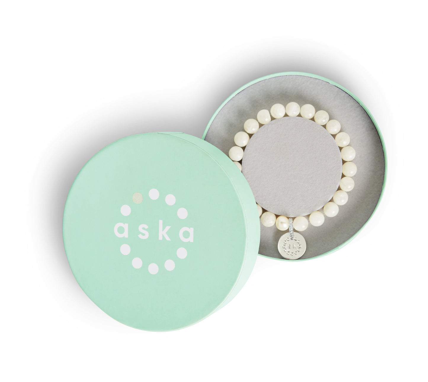 Aska Maternity Movement Bracelet in moonstone with sterling silver pendant and premium box